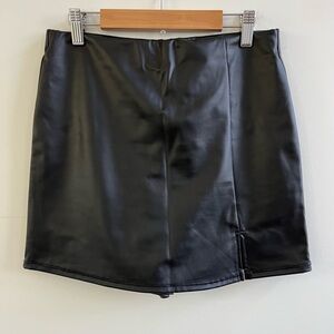 ▪️Chocolate Black Faux Leather Pencil Skirt women’s Size: L